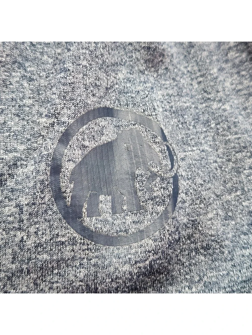 Mammut Men Elwha Dark Gray Grid Fleece Half Zip Long Sleeve Pullover Size Large